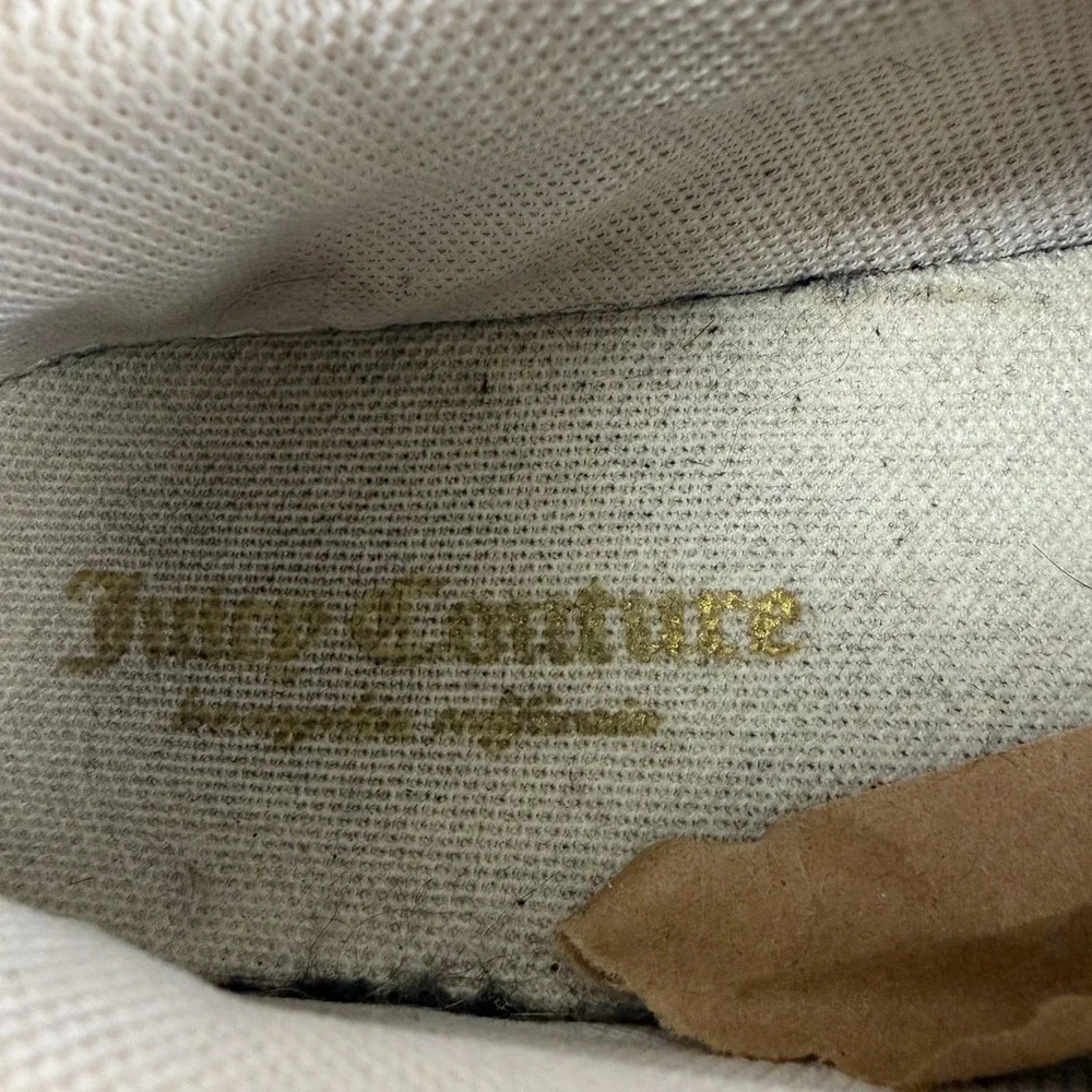 Juicy Couture JC-Chatter Shoes Womens 8M White Low Top Lace-Up Athletic Sneakers